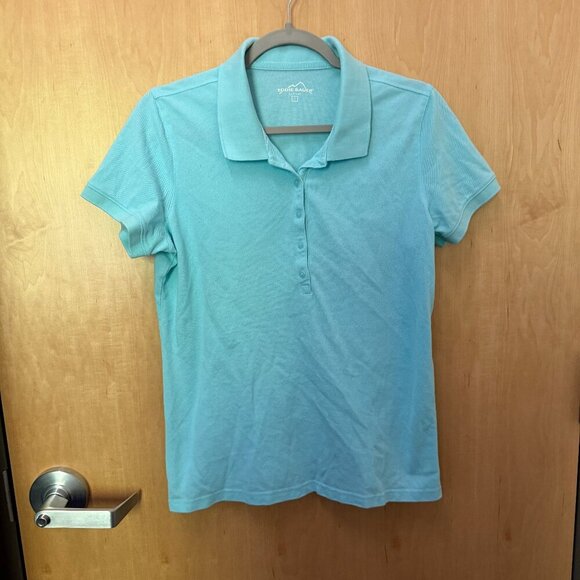 Eddie Bauer Aqua Blue Polo Shirt – Size L - Picture 1 of 3